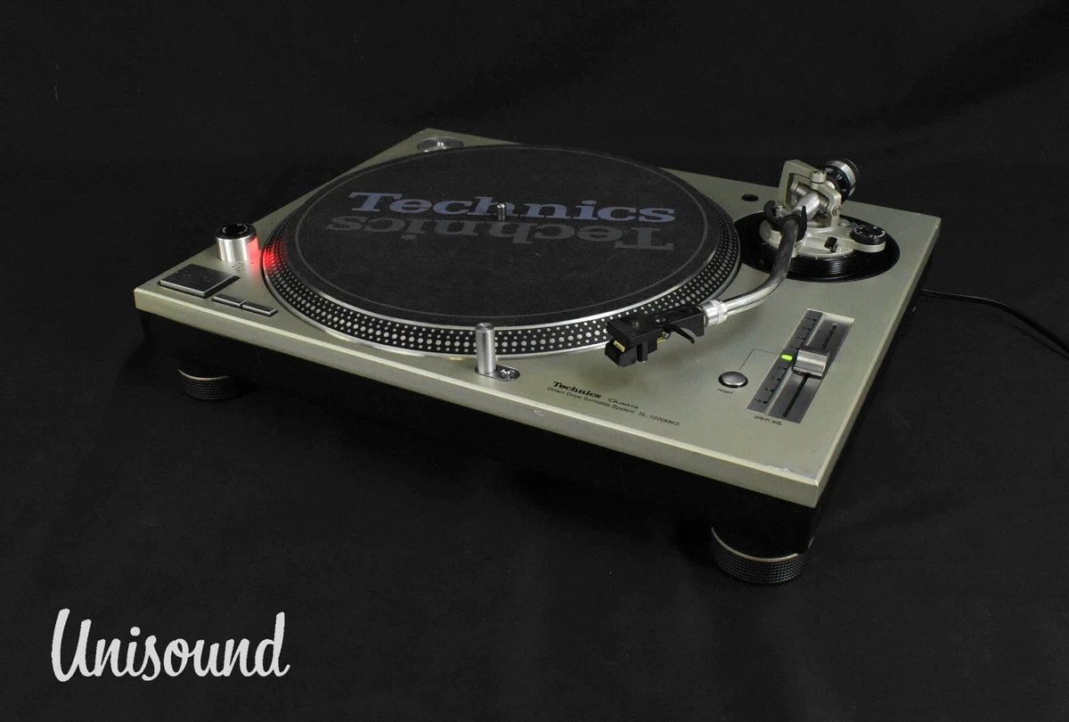 Technics SL-1200MK5 Silver direct drive DJ turntable in Very Good condition