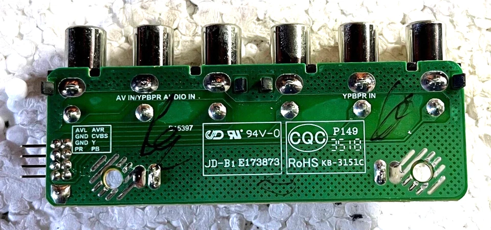 Sharp Chinch Buchsen Anschluss Modul CN.UM15 aus LC-32HI3012E und andere - Bild 3 von 3