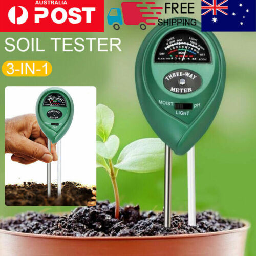 Digital PH Meter Soil Moisture Monitor Sunlight Tester 3 in 1 Garden Pot Plants - Picture 1 of 12