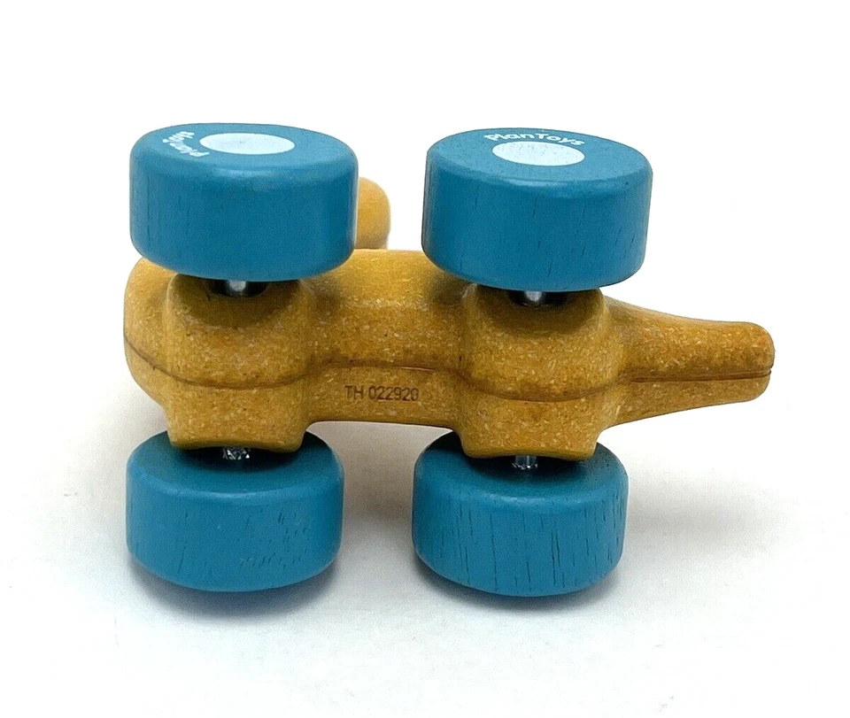 Plan Toys Dino Car Rex Dinosaurio Tiranosaurios T-Rex Pequeño Coche de Empuje de Madera  Foto 3 de 4