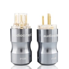 1Pair Gold Plated US Power Plug  IEC C13 Connector for Hi-Fi Power Cable DIY