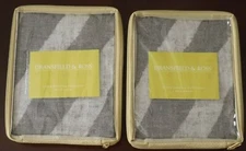 DRANSFIELD & ROSS Zebra EURO Pillow Sham SET OF 2 Natural NEW SHIPS FREE