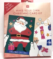 CHRISTMAS GREETINGS TIME TO GET CRAFTY MAKE YOUR OWN CHRISTMAS CARD KIT NIP