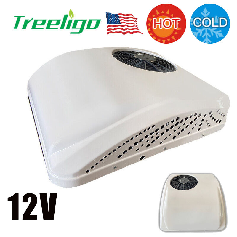 12V RV Air Conditioner Eelectric Heat u0026amp; Cool Rooftop AC Unit fit  Caravan Trailer | eBay