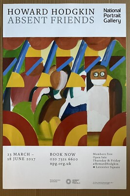 HOWARD HODGKIN, 'ABSENT FRIENDS' lithographic exhibition poster