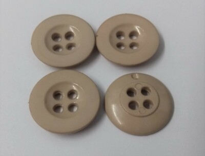 Original British Army Issue 4 Hole Standard Service Fawn Buttons X4 ASBT240
