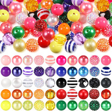 50 Pcs 20 Mm Beads for Pens Bubblegum Large round Gumball Acrylic Chunky Rhinest