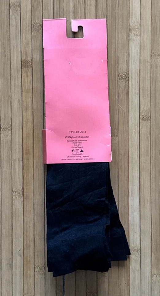 Nuevo Lavandería China Lujo Rodilleras 6 Pares Negro Talla 9-11 Foto 3 de 3