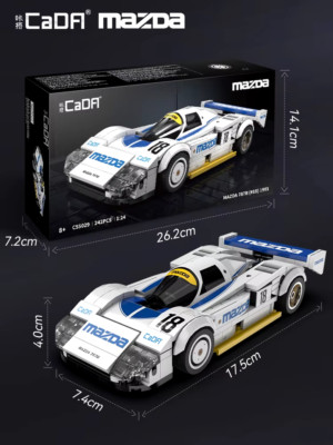 Cada 1:24 Racers Speed Champions MOC 787B Sportwagen Modell 242 Teile Baustein