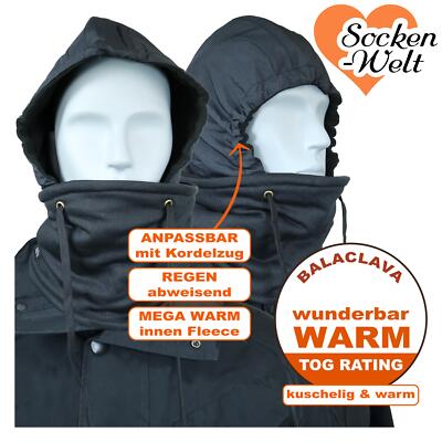 Regenabweisende Balacvala Sturmhaube Heat Keeper TOG Rating 1.5, Damen, Herren