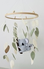 Baby Cot Mobile - Australian Koala with Baby in Eucalyptus Tree - Nursery Decor