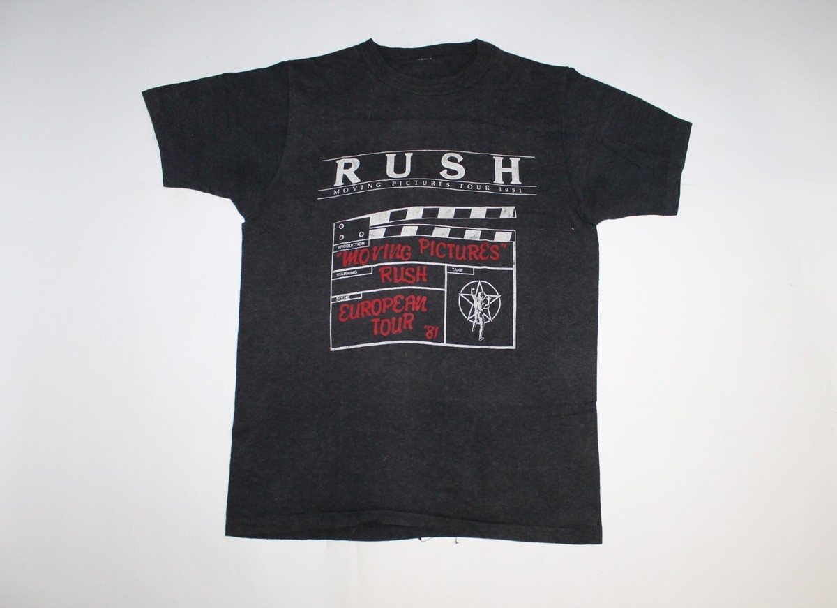 80s Vtg Rush Shirt Moving Pictures European Tour 1981 Progressive