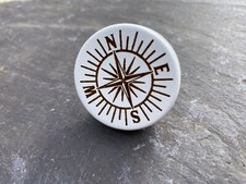 2er Set Kompass Holz Ziehgriffe Türknopf Möbel Haushaltswaren Küche Schlafzimmer