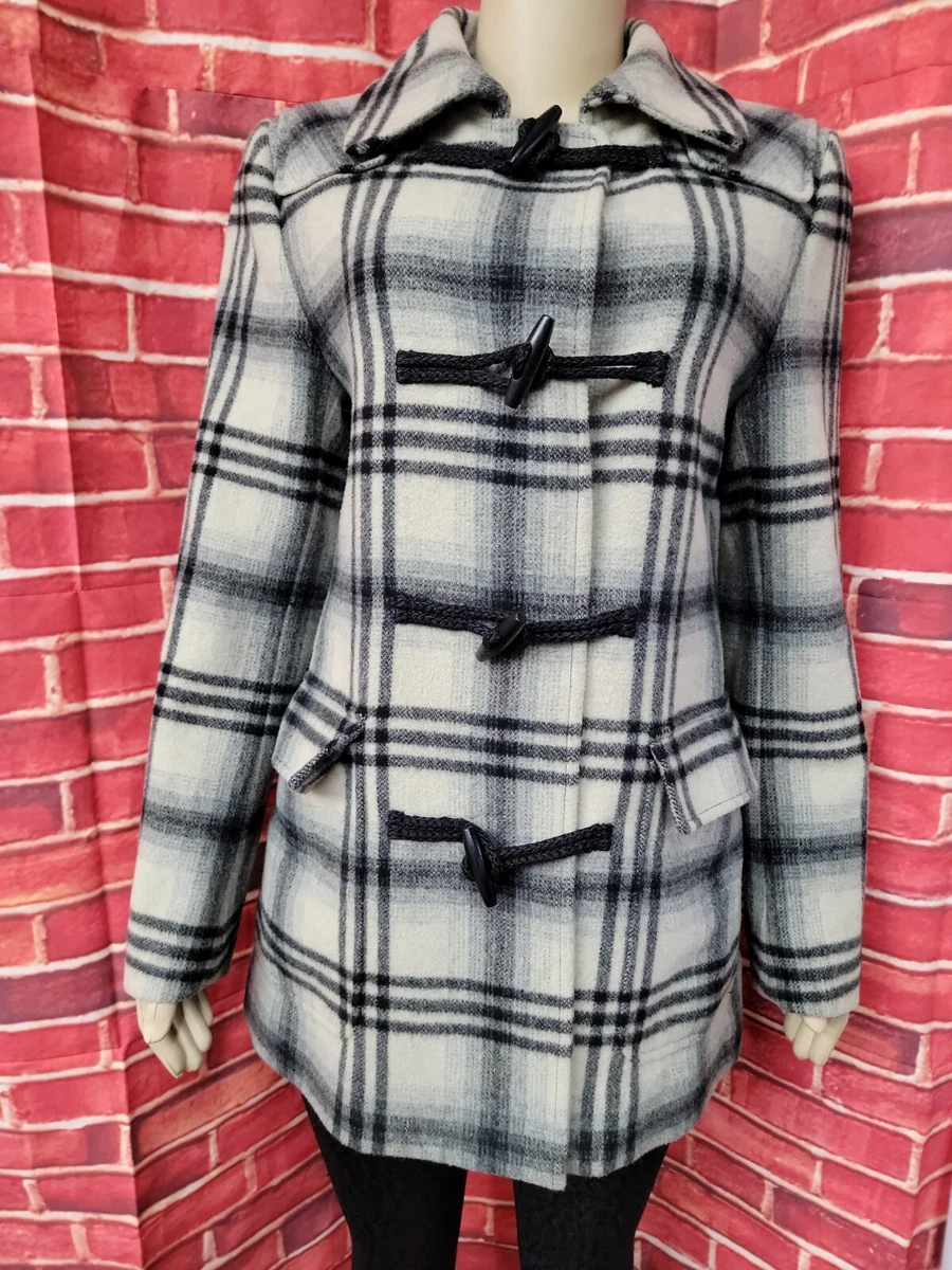H and m plaid cheap coat