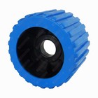 4" Boat Trailer Wobble Roller Ribbed 26mm Bore 3" Wide Blue Boat Jet Ski Trailer