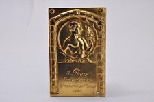 German COMMEMORATIVE Gold Tone PLAQUE