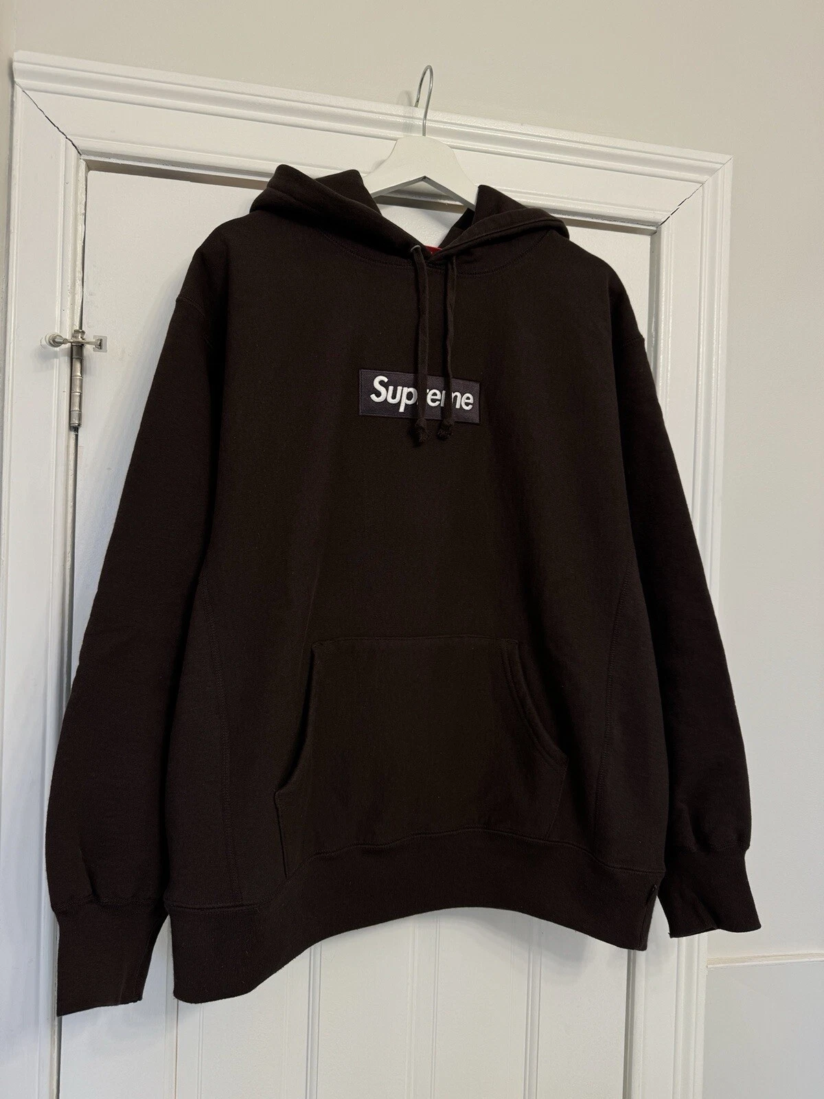 Sweat à capuche Supreme Box Logo marron foncé FW21 Medium