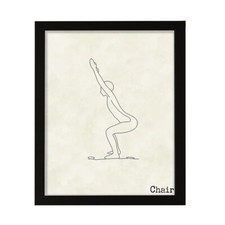 Chair, FRAMED Print Yoga Wall Art