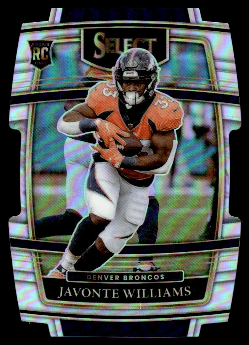 2021 Select Silver Prizm Die Cut Javonte Williams Rookie Denver Broncos #57