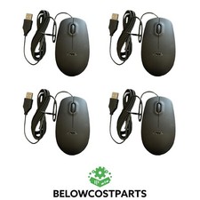 Lot of 4 DELL Optical MS-111 MS111-P MS111 MS111-L 09RRC7 Black USB Mouse