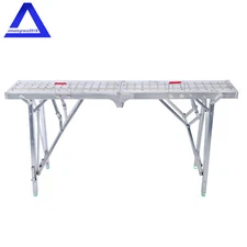 1.6m Portable Folding Scaffolding Platform Work Bench Scaffold Step Ladder