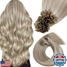 Hetto U Tip Hair Extensions Human Hair Blonde Utip Hair Extensions Ash Blonde