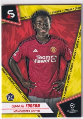 Topps UCL Super-Stars 23/24 No. 182 Omari Forson Rookie Yellow Parallel