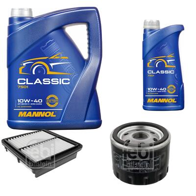 FEBI BILSTEIN Inspektionspaket 6L MANNOL Classic 10W-40 für Suzuki Jimny FJ 1.5