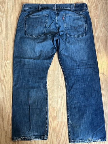 Mens Levis 514 Slim Straight Fit Blue Jeans size 38 X 30 Classic Look Dark Wash - Picture 2 of 9