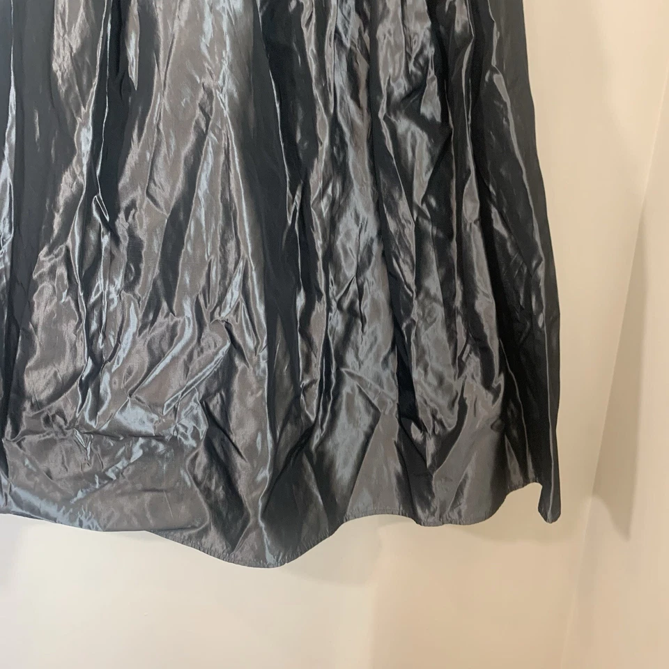 Vintage Rampage Womens Maxi Skirt 7 Gunmetal Taffeta Cybergoth Whimsigoth Vamp - Image 3 of 4