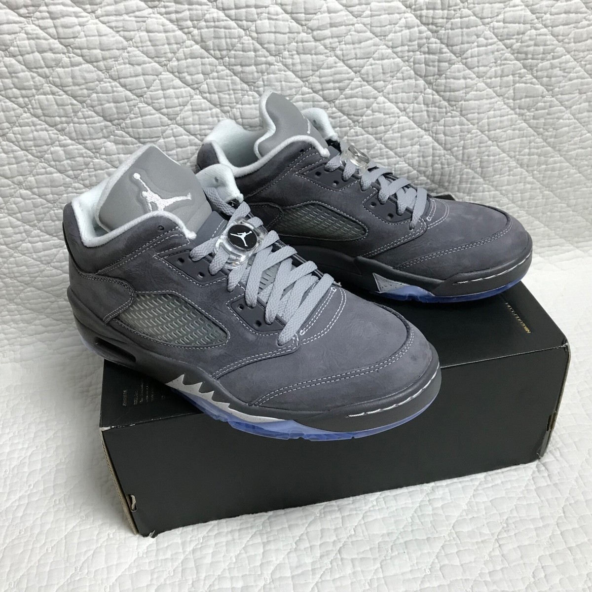 Nike Air Jordan V Low Golf Shoes Sneakers Mens SZ 7.5 Wolf Grey