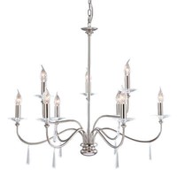 Elstead Finsbury Park Kronleuchter E14 9-Fach Poliertes Nickel