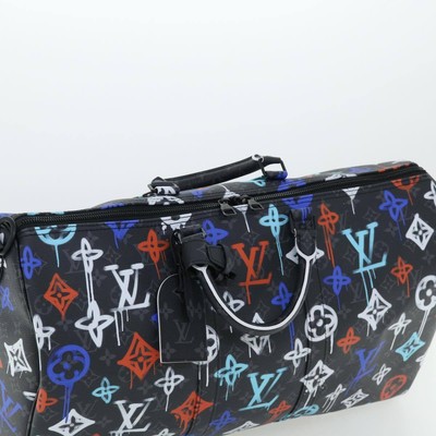 LOUIS VUITTON Monogram Eclipse Keepall Bandouliere 50 Boston 