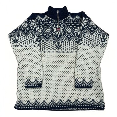 Devold Olmes Carreti Norway Fairisle Vintage Xmas Sweater Ski Knitted Jumper M