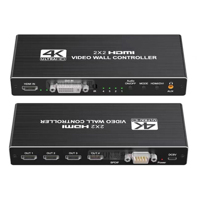 4K HDMI Multi-viewer 4X1 Quad Screen Viewer 4 In 1 Seamless HDMI Switcher Switch CR10717