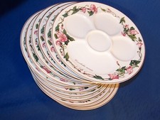 6 piatti per fonduta Villeroy - serie - botanica / decoro - Convolvulus arvensis, 24 cm
