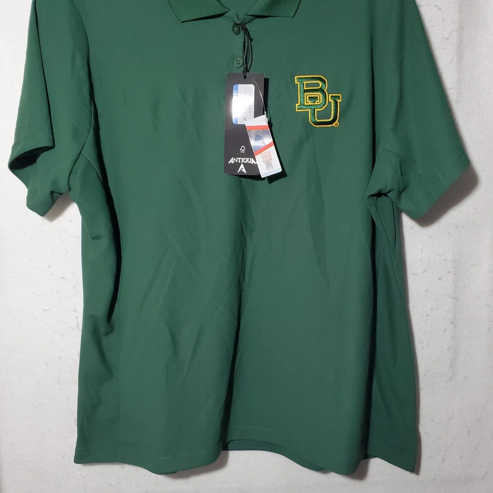 Baylor University Polo Shirt Women's XL Green NCAA BU Bears Antigua Short Sleeve - Image 4 of 4