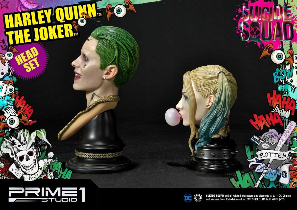 Suicide Squad スーサイドスクワッド　コレクタブルフィギュア Prime 1 Studio SUICIDE SQUAD The Joker & Harley Quinn Head