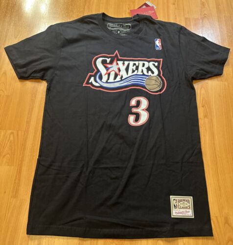 Camiseta 76ers Allen Iverson #3 NBA Mitchell & Ness Clásicos Madera Dura Talla Med - Imagen 2 de 9
