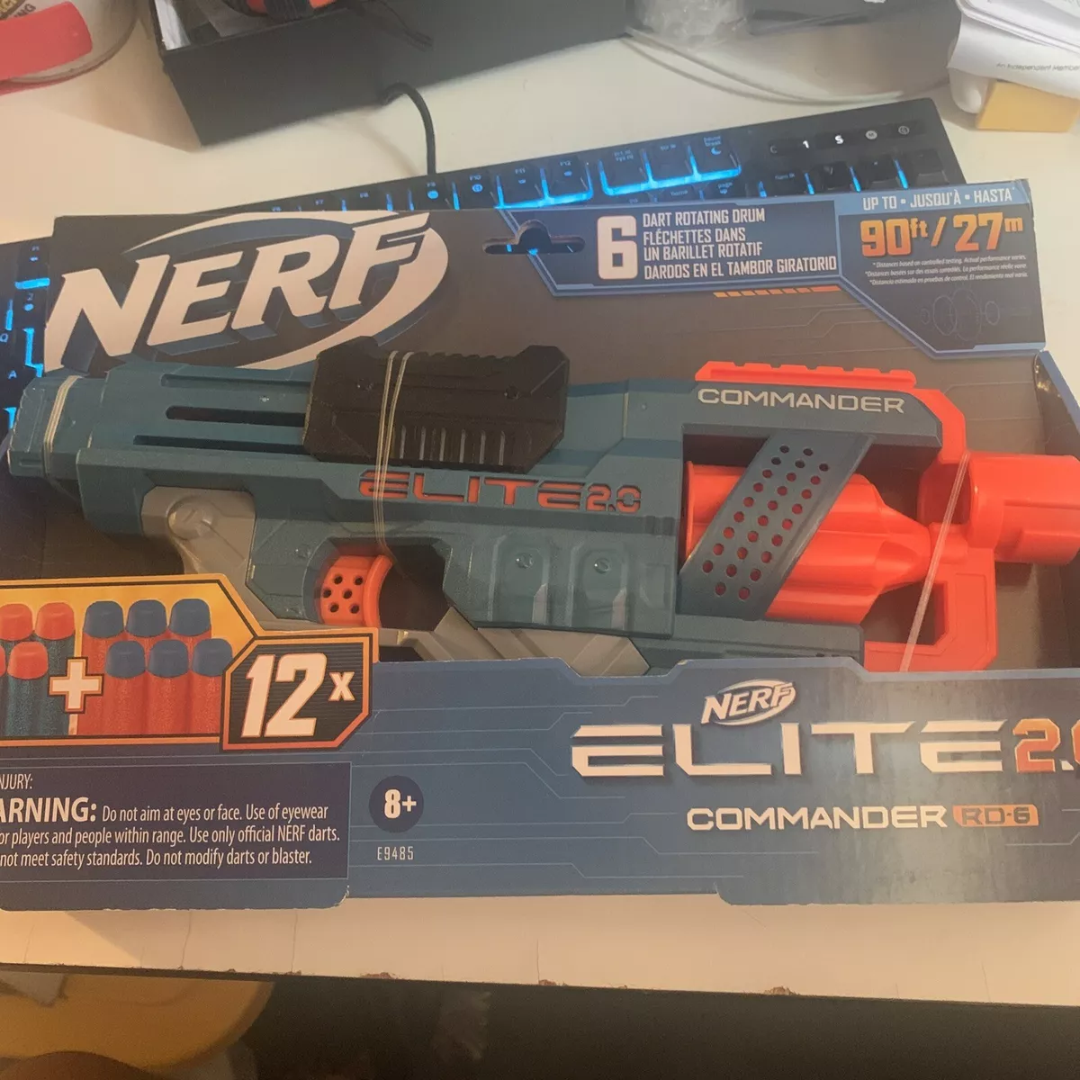 Nerf Elite 2.0 Commander Com Tambor Giratório Para 6 Dardos