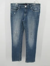 VIGOSS Skinny Jeans Women Size 11 Distressed Denim Straight Mid Rise Stretch