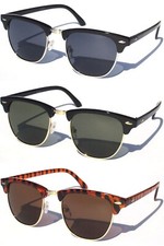 Retro Half Frame Half Brow SUNGLASSSES SUNNIES SHADES Vintage Inspired Fashion