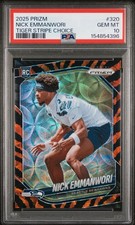 2025 PRIZM CHOICE NICK EMMANWORI TIGER STRIPE #320 POP 1 PSA 10 SUPER RARE