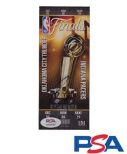 Shai Gilgeous-Alexander Signed 2025 NBA FINALS Ticket Stub Acrylic PSA AUTO MVP