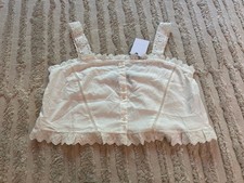 Hatch Maternity Women's THE ANNIE TANK Eyelet White Cotton NEW WITH TAGS NWT 2