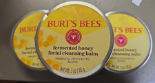 3-Burts Bees Fermented Honey Facial Cleansing Balm Prebiotic Postbiotic 3oz Ea
