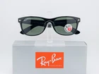 Ray-Ban New Wayfarer RB2132 55mm Square Polarized Unisex Sunglasses - Green Lens