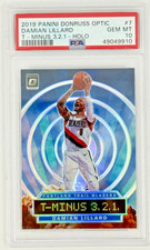 2019-20 Panini Donruss Optic Damian Lillard T Minus 3, 2, 1, Holo #7 PSA 10