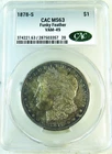 1878 S Morgan dollar CAC MS63 *VAM 49 funky feather*
