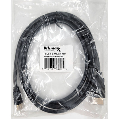 Ultimaxx 6 Feet A-C Mini High Data Transfer Speed Gold Plated HDMI Cable